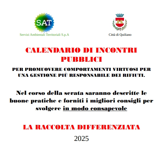 Calendario di incontri pubblici - Roviasca - Montagna